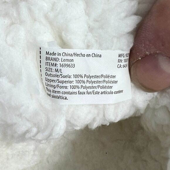 Lemon Faux Fur Slipper Socks - Picture 8 of 8